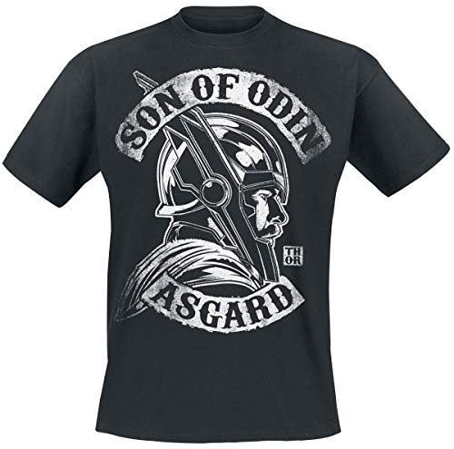 Thor Ragnarok - Son of Odin Hombre Camiseta Negro M, 100% algodón, Regular