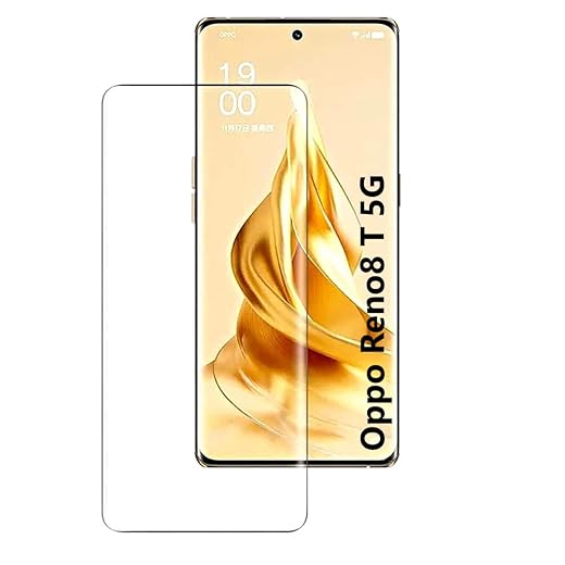 For Oppo Reno8 T 5G Screen Protector, UV Tempered Glass Full Cover the Screen, 9H Hardness, Anti-Scratch, Anti-Shatter, Anti-Fingerprint Screen Protector for Oppo Reno 8T 5G Clear