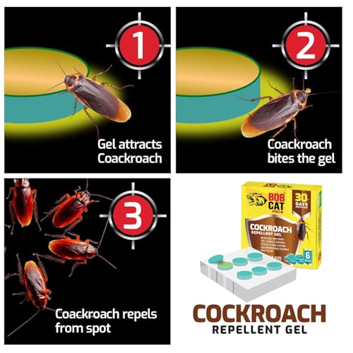 Image of Cockroach Repellent Gel | Herbal & Natural Formula | Long-Lasting 30 Days Protection | Eco-Friendly & Safe | For Kitchen, Bathroom, Home, Warehouse, Factory & Office | Pack of 12 | FORMULATION 10X