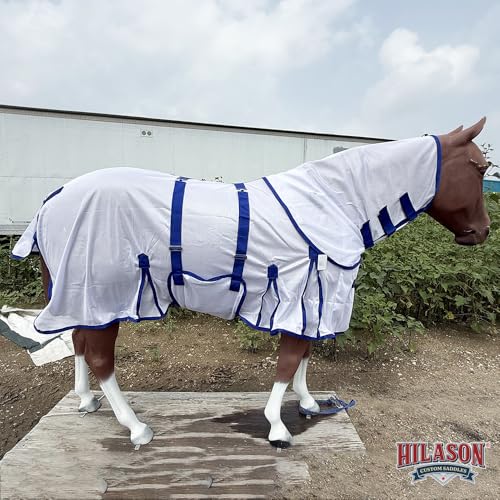 Image of 66 in HILASON Horse Fly Sheet Uv Protect Mesh Bug Mosquito Summer Spring