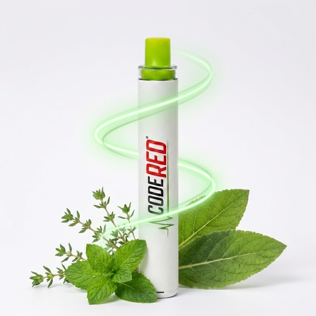 Code Red V-Aid Mullein Diffuser Pen - Plant-Based Aromatherapy Herbal Diffuser Stick with Mullein, Thyme & Mint - Portable Wellness Companion for Daily Balance