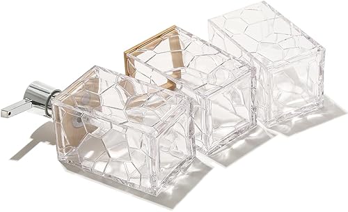 Miniatura 4 de Juego de accesorios de baño de acrílico transparente de 4 piezas, incluye dispensador de jabón, soporte para cepillos de dientes, caja de hisopos de