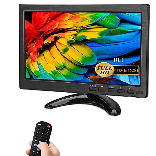 Security Monitors 10" LED Monitors HDMI/BNC/AV/VGA/USB Input 1920x1200 IPS Resolution Touch Buttons Video and Audio Displays CCTV Screen