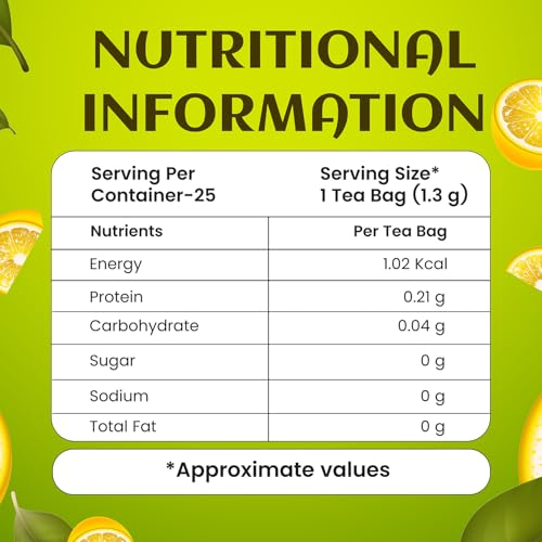 Image of NutroVally Green Tea|Refreshing Lemon green tea|Improves Metabolism & Reduces Fat||25 tea bags|100% Pure & Authentic|Lemon tea bags|No Artificial Flavour|Rich in Antioxidants|Lemon tea