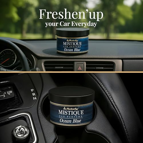 Image of Autofy MISTIQUE Lasts 60 Days Car Perfume Freshener Long Lasting Fragrance Car-Accessories Car-Interior Accessories Air Freshner Organic Block Car-Perfume Diffuser (40g Ocean Blue) Odor Remover