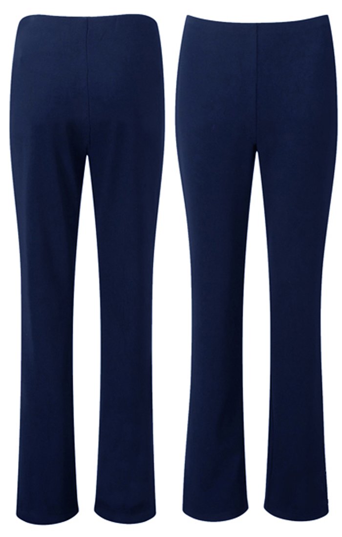 Missy New Ladies Pack of 2 Bootleg Stretch Finally Ribbed Trousers Black Size 8-24 (18, Navy)