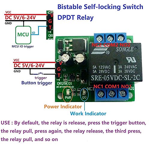 Module de relais bistable DR25E01 DC 6-24V pour projets DIY et domotique - 7