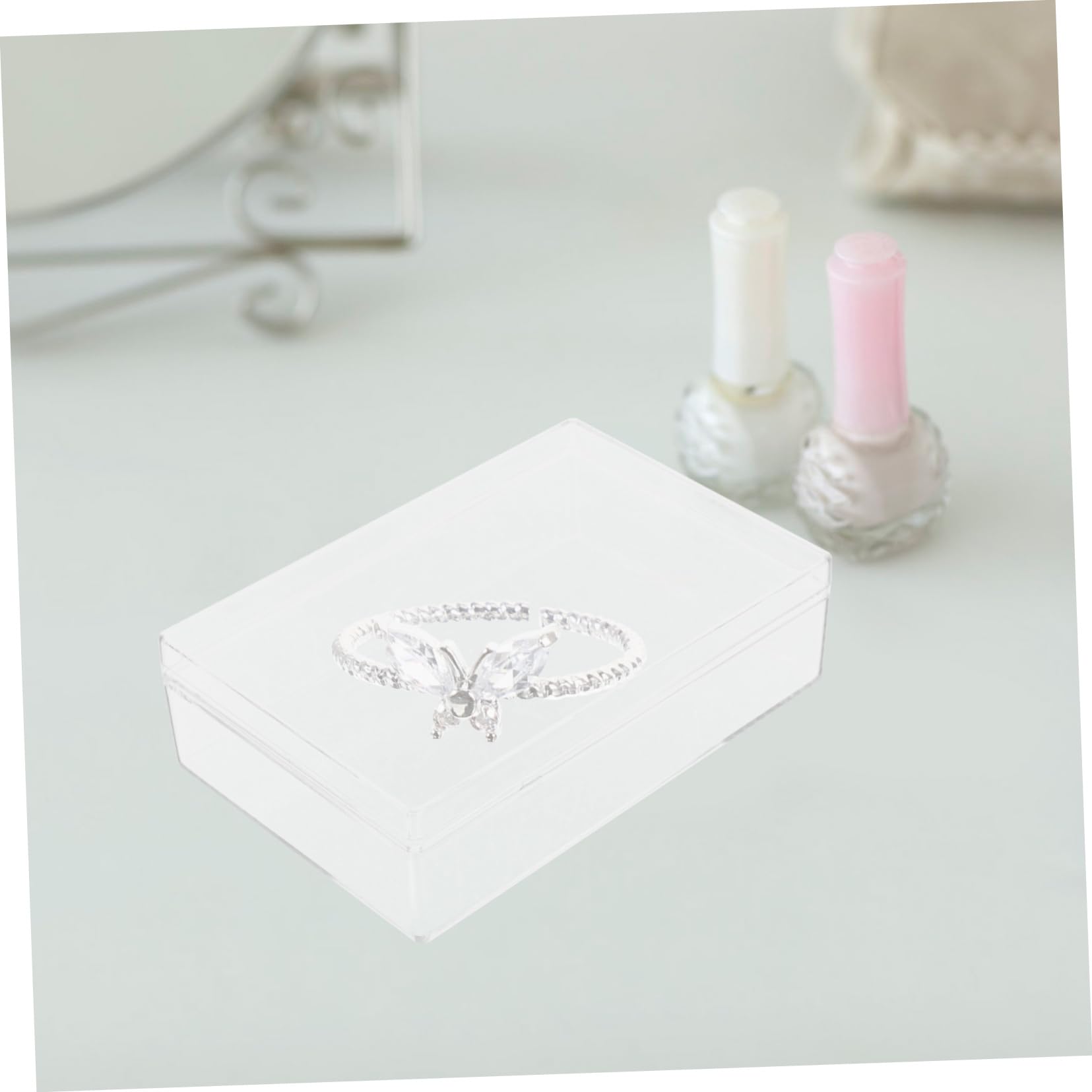 GLSTOY 4pcs Clear Plastic Storage Containers for Beads Jewelry Packaging Organizer Box Transparent Design for Displaying Jewelry Reliable and Protective Storage