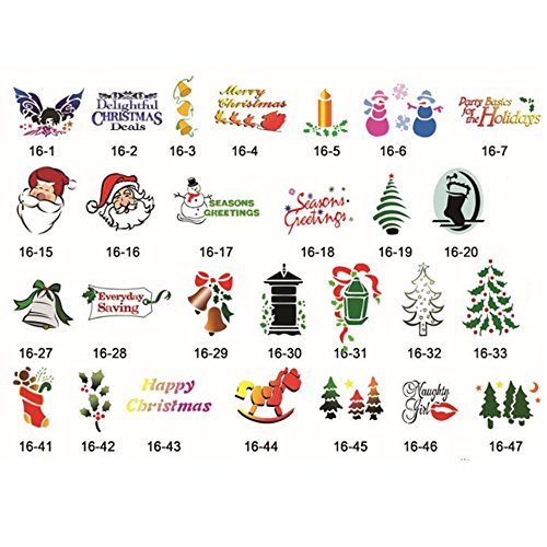 Buyter Reuseable Unique Stencil Designs Airbrush Tattoo Template Set Booklet (Book-16)