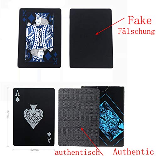Schwarze Spielkarten Wasserdichtes Pokerkarten Profi Poker Playing Cards Karte Spielkarte Playing Cards aus Plastik Top Qualität Plastic Poker – Bild 3