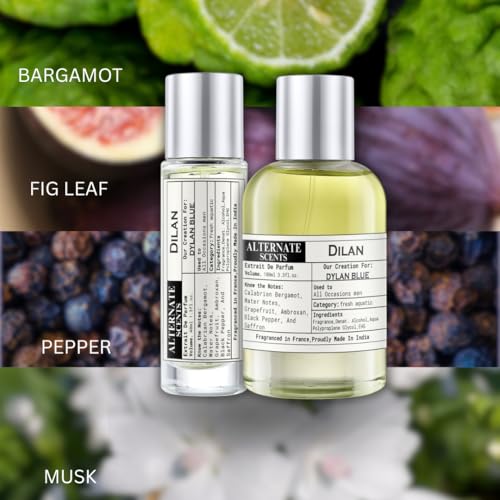 Image of Alternate Scents Dilan Long Lasting 100ml Perfume For Men |Strong& long Lasting with 30% Oil Concentration|Fresh & Masculine| Fragrance From France | Made In India|