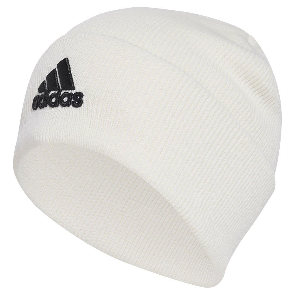 adidas Gorro Unisex con Logotipo, Blanquecino/Negro, XS