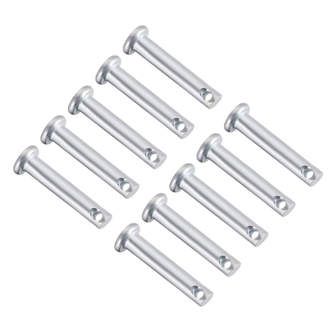 TA-VIGOR 5 x 25mm Clevis Pins Single Hole Zinc-Plated Steel Flat Head 10pc