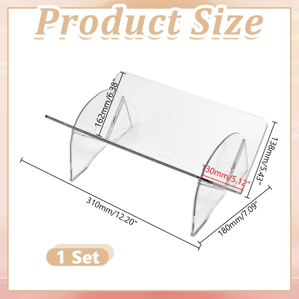 1 juego de soporte para DVD, estante de almacenamiento de CD, estante acrílico para libros, estantería de escritorio, transparente, 31 x 18 x 13,8 cm, para libros, CD, DVD, almacenamiento de