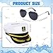 Orgoue Yacht Captain Costume Set, Navy Costume Sailor Costume Accessories with Sailor Hat Scarf Captain Hat and Sunglasses