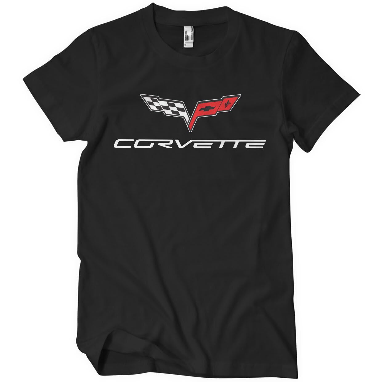 Chevrolet Officially Licensed Corvette C6 Logo Mens T-Shirt (Black), XX-Large