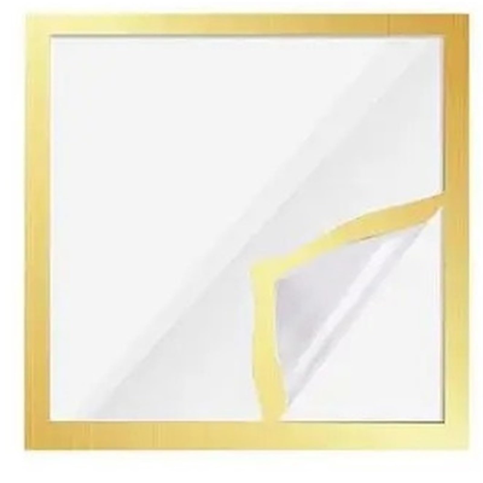 Magnetyczna ramka na zdjęcia do lodówki, Ramka na zdjęcia 12x12 cali kwadratowa, czarna, złota, wystrój domu do zdjęć malarskich(Gold)