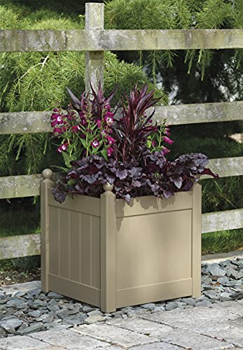 AFK Classic Square Timber Planter, 38cm - Nutmeg