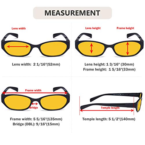 Image of Eyekepper 4 Pack Computer Reading Glasses Women - Spring Hinge Ladies Blue Light Blocking Readers Amber Tinted +2.50