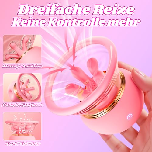 Vibration für Frauen Vibrator - Sexspielzeug Vibratorensets für Frauen Klitoris & Brüste mit 9 Knet- und Vibrationsmodi，nippelsauger für frauen Sex Spielzeug für die Paare Sex toyset