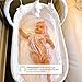 Delta Children Curve Bassinet, White/Grey