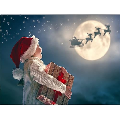 Believe in Santa Wall Decor Merry Christmas, Cute Xmas Decorations Wall Art, Holiday Wall Art Poster for House Office Room Aesthetic Wall Art