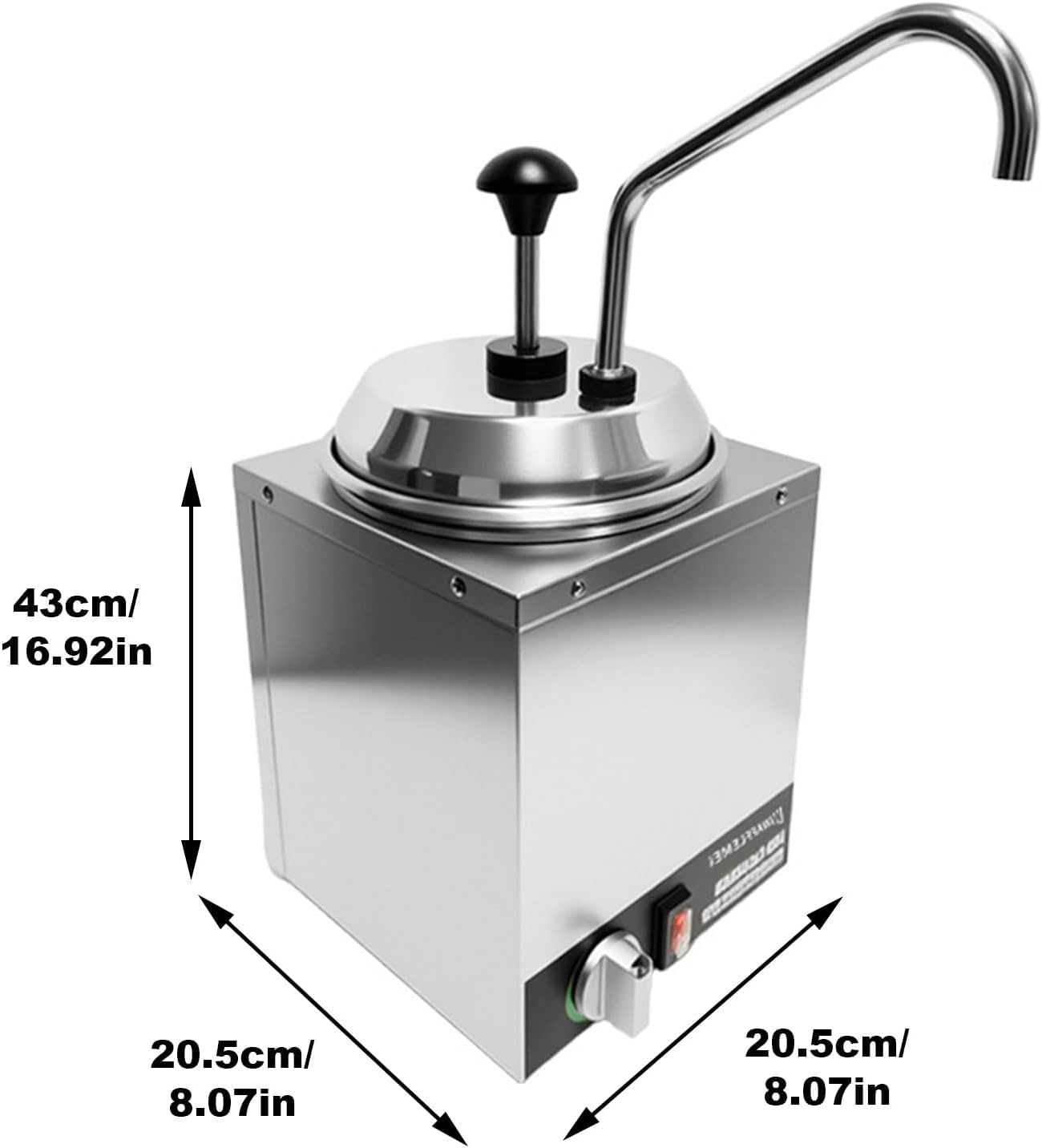 Nacho - Dispenser per salse al formaggio, capacità 2 l, temperatura regolabile da 30 a 85 °C, ideale per uso commerciale, perfetto per servire fondente caldo e salsa di formaggio