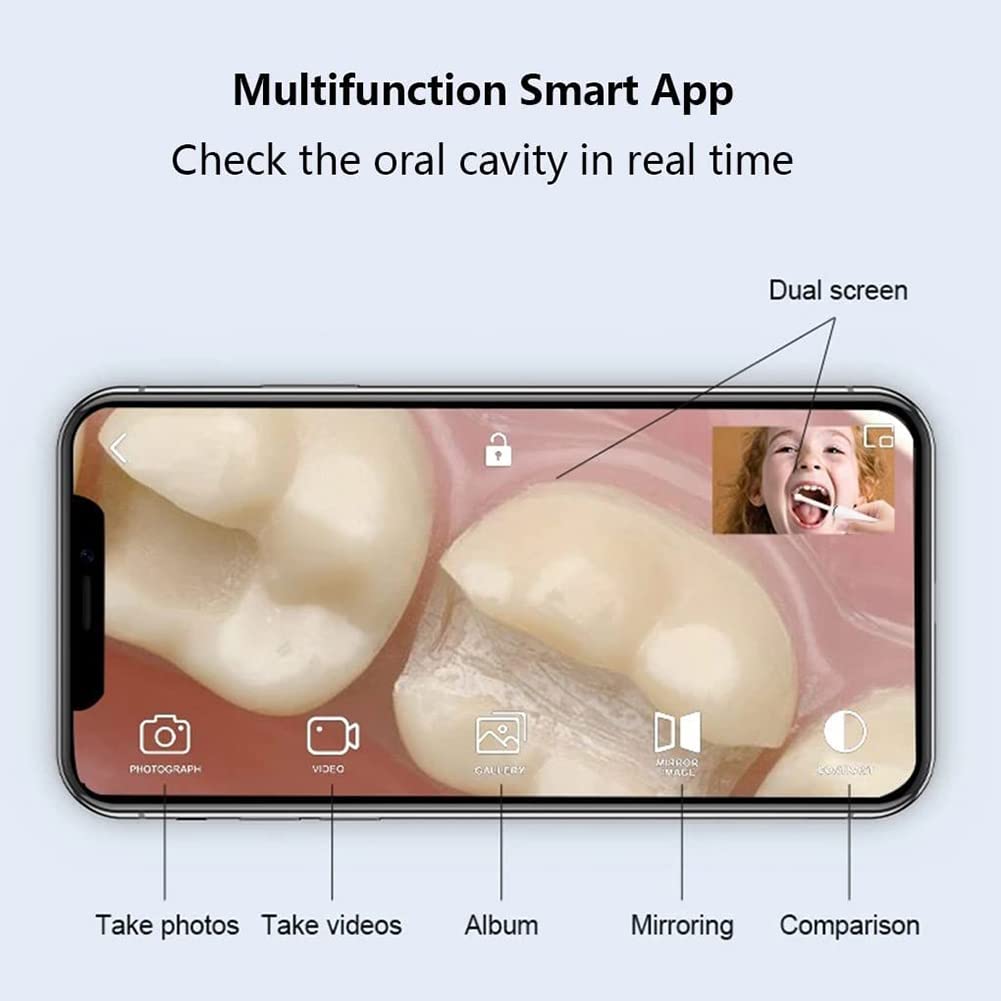 Cámara Intraoral Dental, WiFi Inteligente Cámara Dental, Herramienta De Video Dental Para PC IOS Android, Cámara Intraoral De Alta Definición 8 Luces LED Para Dentista Dental