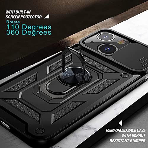 Coque iPhone 13 Pro Max antichoc militaire noire avec support