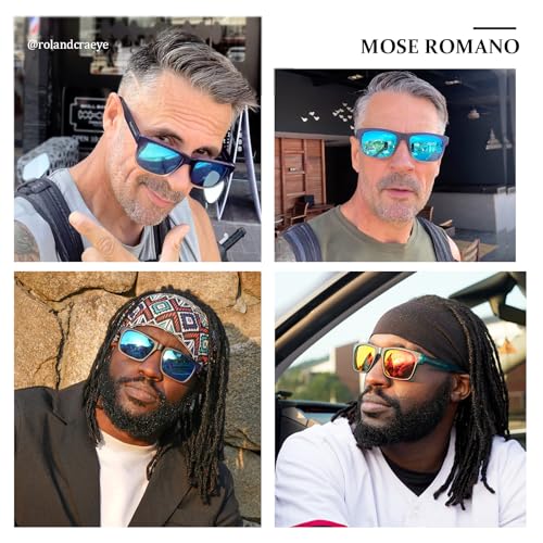Image of Polarized Sunglasses Men TR90 Non Bounce UV400 Protection Mens Sunglasses Running Driving Fishing