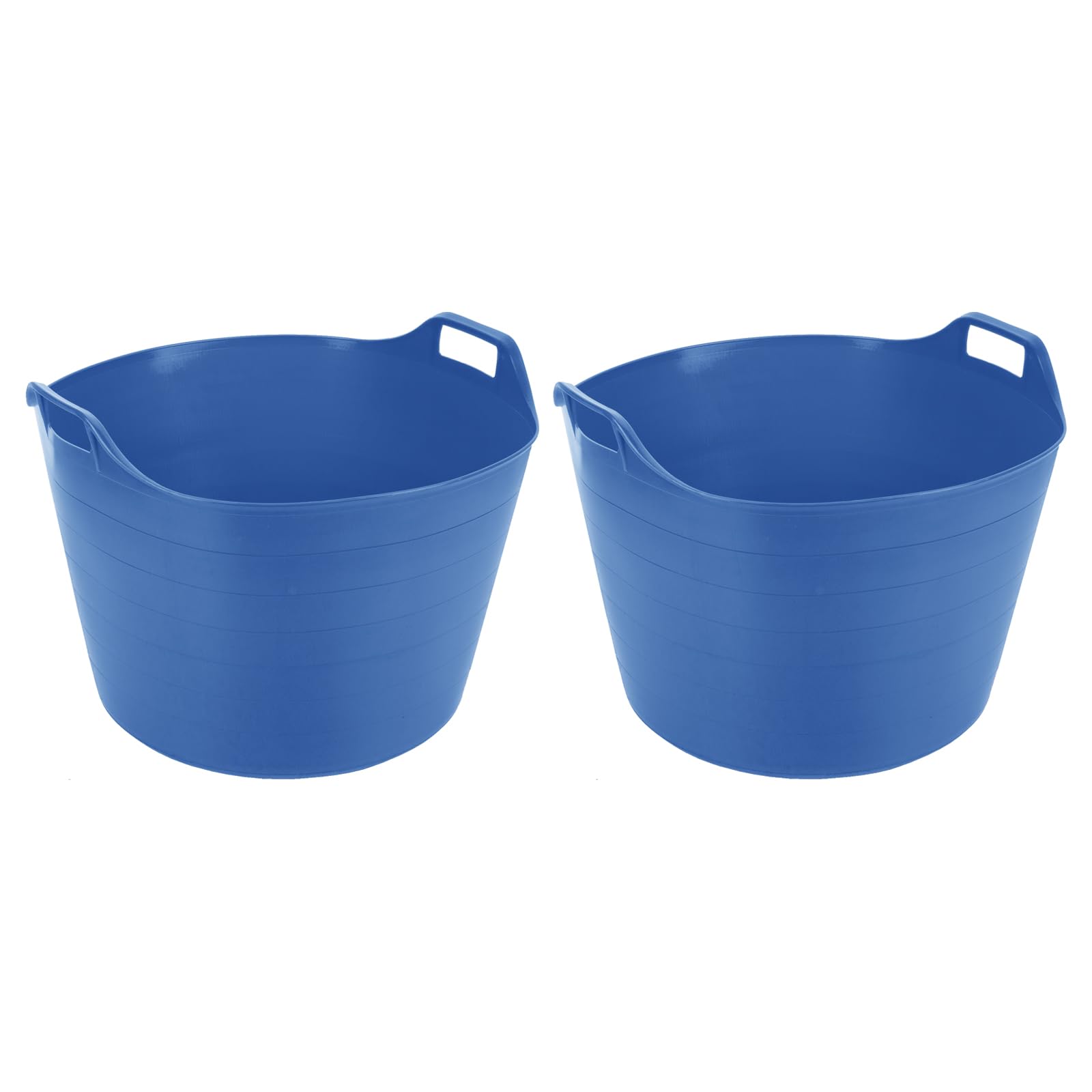 Set of 2-75L Litre Robust Versatile Multipurpose Extra Large Flexi Tub Garden Home Flexible Plastic Storage Container Bucket Flex Tub - MADE IN UK (Sky Blue) โ image 1