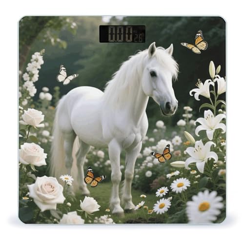 Báscula digital de baño con pantalla LCD y base antideslizante miniatura 1