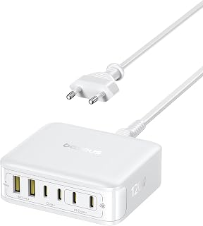 Baseus USB C Ladegerät 120W USB C Netzteil PD Ladegerät mit PPS, GaN Schnellladegerät kompatibel mit MacBook Pro/Air, iPad Pro, Steam Deck, iPhone 16-12 Serie, Galaxy S24 Ultra-S20, Pixel usw White
