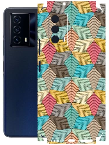 Image of AtOdds - Full Body Back Screen Guard Protector Film - Lamination Wrap Skin Sticker Compatible with IQOO Z5 | Scratchproof Matte Finish (Autumn)