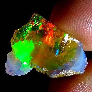emartwala 07.70Cts Jumbo Boulder Ethiopian Opal Natural Welo Fire Rough Specimen Gemstone Ethiopian raw Opal Rough Rough Gemstone Birthstone Opal Rainbow fire Opal
