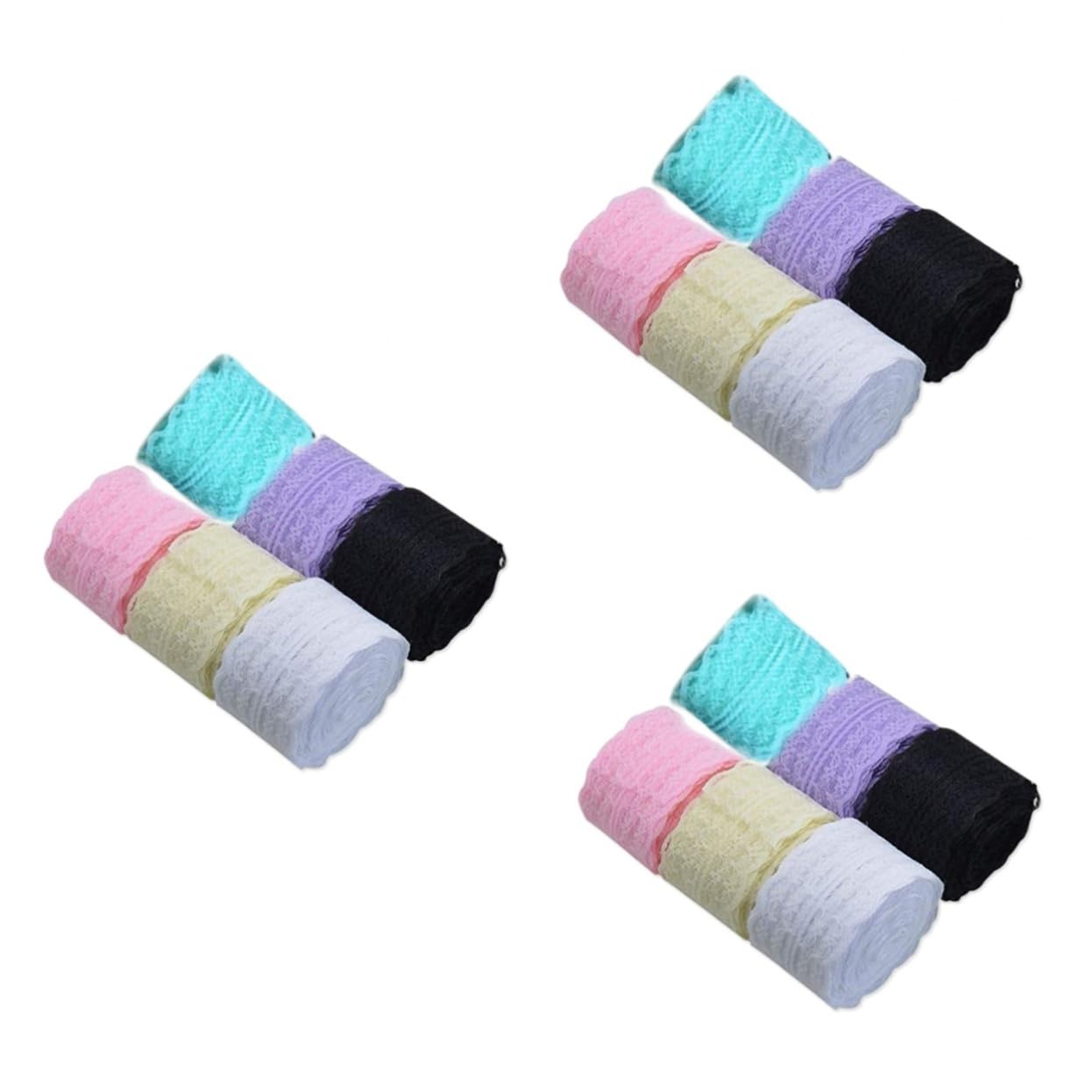SHINEOFI 18rollos Cinta De Encaje Floral De Ancha Para Decoración De Invitaciones De Boda Manualidades y Costura Variedad De Azulado