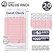 Stock Your Home Pink Guest Check Books for Servers (20 Pack) Server Note Pads, Waiter Checkbook, Food Receipt Book, Restaurant Order Pad, Paper Checks, Waitress Accessories, 1000 Total Tickets