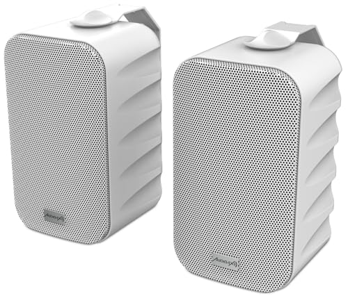 Audibax Delta 32 BT White Pareja de Altavoces Bluetooth – Altavoces Activos de Alto Rendimiento para Pared – Compatible con Bluetooth   Alto Rango de Frecuencia (100Hz 20kHz)   Sonido Envolvente