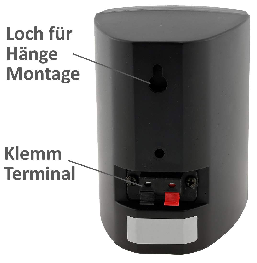 ChiliTec - Altavoces de Pared (2 vías, para estéreo HiFi Home Cinema, 40 W, 8 ohmios), Color Negro