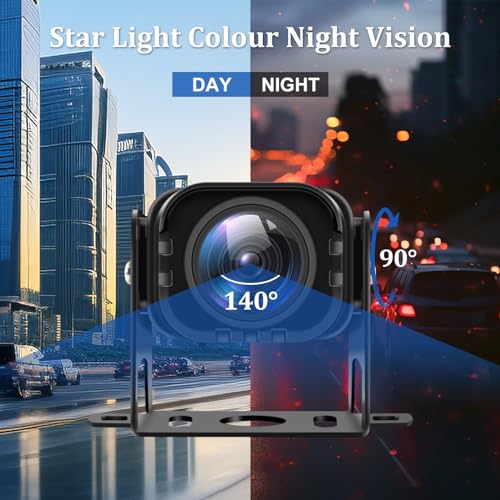 Image of 4K Backup Camera System with 10.36 inch IPS 5-Channel Touch Screen Monitor Rear Side View 5 AHD Camera DVR Recording Backup Heavy Duty Camera for Truck Bus RV Trailer Semi Box EH5 VEKOOTO
