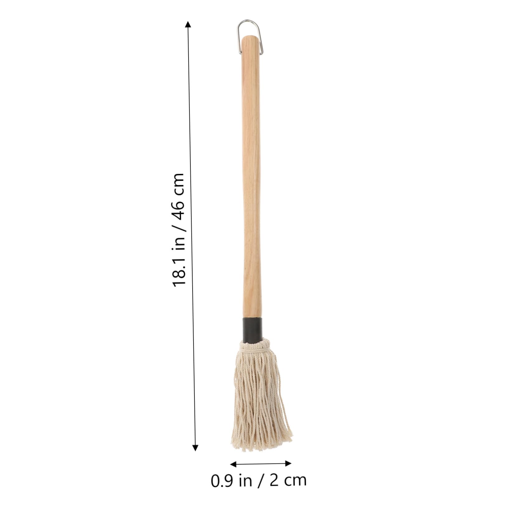 BESPORTBLE Pinceau de Cuisson à Fil de Coton pour Barbecue 8 Pièces Manche en Bois 6 Têtes à Huile Lavables pour Cuisson et Pâtisserie