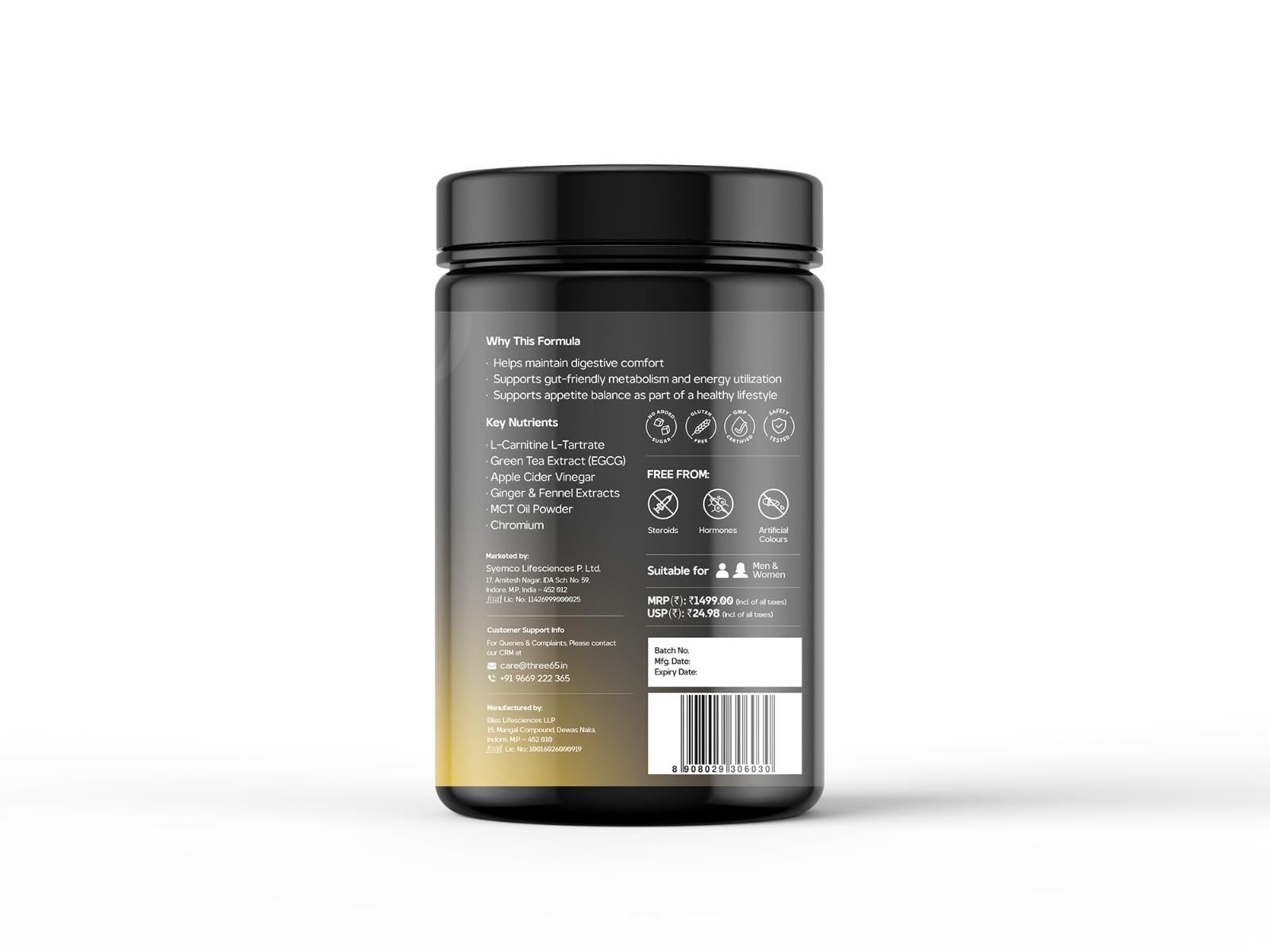 Three65 Weight Balance | Weight Management & Weight Loss Support for Men & Women | Metabolism & Fat Metabolism Supplement | Appetite & Craving Control | Herbal Formula | 60-Day Supply — Amazon image 2