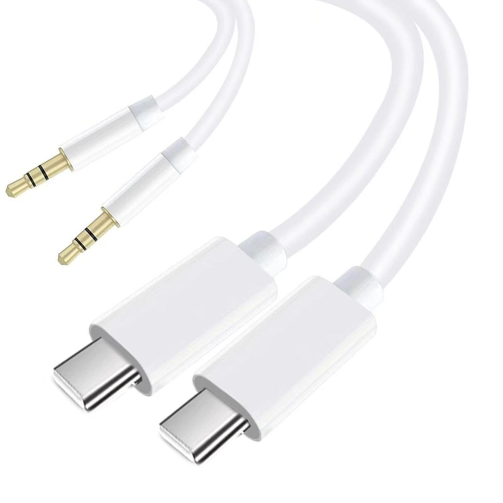 Aux Cord for iPhone 15,2Pack [MFi Certified]3.3FT USB C to 3.5mm Audio Aux Jack Headphone Car Stereo Cord Compatible with iPhone15/15Plus /15Pro Max,iPad Pro to Car Home Stereo,Speaker,Headphone