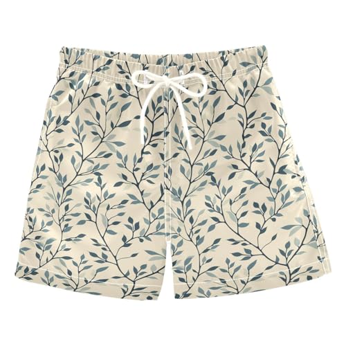 Branches Leaf Boys Swim Trunks Toddler Shorts Swimwear Boardshorts