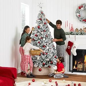 Bestchoiceproductsartificialchristmastree75ftunlitsnowflockeddesignpinetreefullappearancesnowyweasyassemblymetalstand Urban Country Home Decor Best choice products artificial christmas tree 75ft unlit snow flocked design pine tree full appearance snowy weasy assembly metal stand urban country home decor