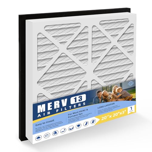 20x20x3 MERV 13 Air Filter Replacement Compatible with Zephyr VGF Series Whole Home Return Air Grille Filter Pleated Design Easy Installation (1pack)