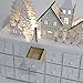 PIONEER-EFFORT Christmas Wooden Advent Calendar House with 24 Drawers Countdown to Christmas Decoration Fill Small Gifts for Kids (14.8'' x 3.1'' x10.6''., White)
