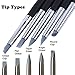 Barvotti 5 Pcs Set of Silicone Color Shapers Tools with Soft Rubber Tip to Paint, Blend, Carve, Smudge - Clay Sculpting Tools, Black Wooden Handle - 7mm Tips