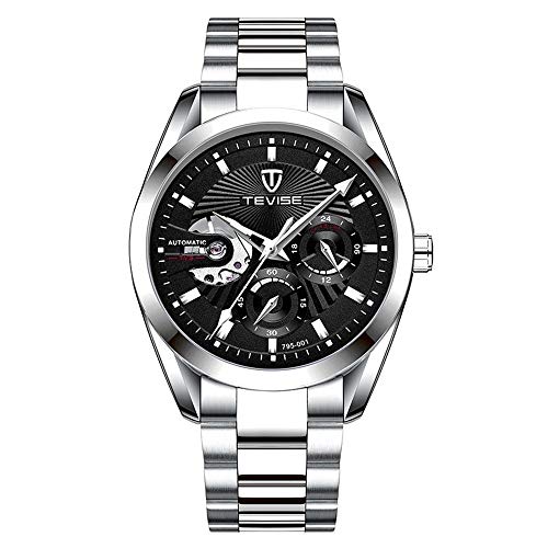 Montre en acier inoxydable homme LULI étanche et multifonction