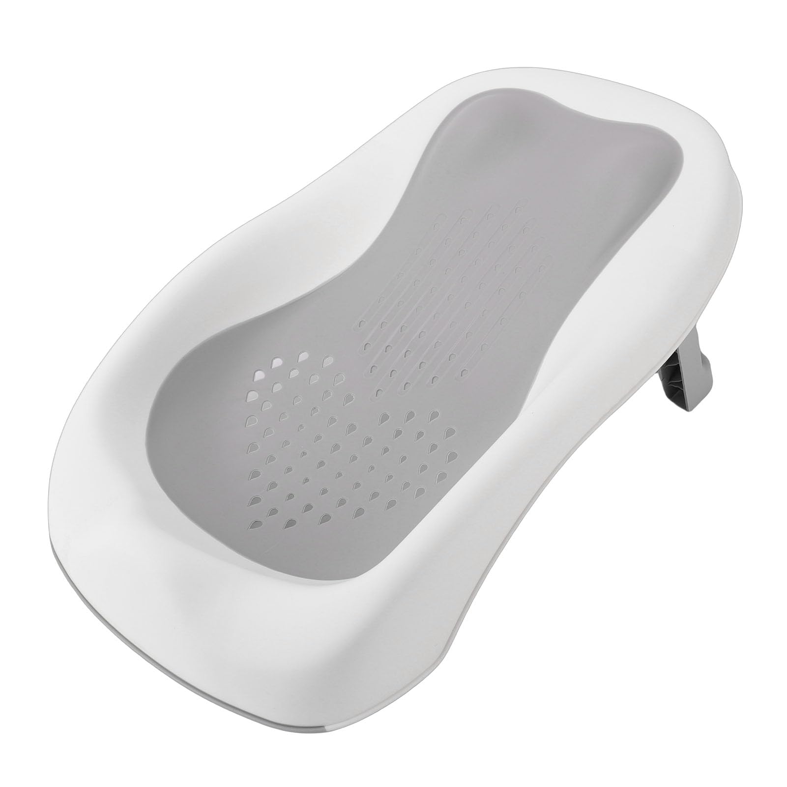 FTVOGUE Supporto per Bagnetto, Materiale Ergonomico TPE PP, Supporto Portatile per Neonati per Neonati 6 Mesi, Ideale per la Sicurezza e il Comfort del Bagnetto (GRAY)